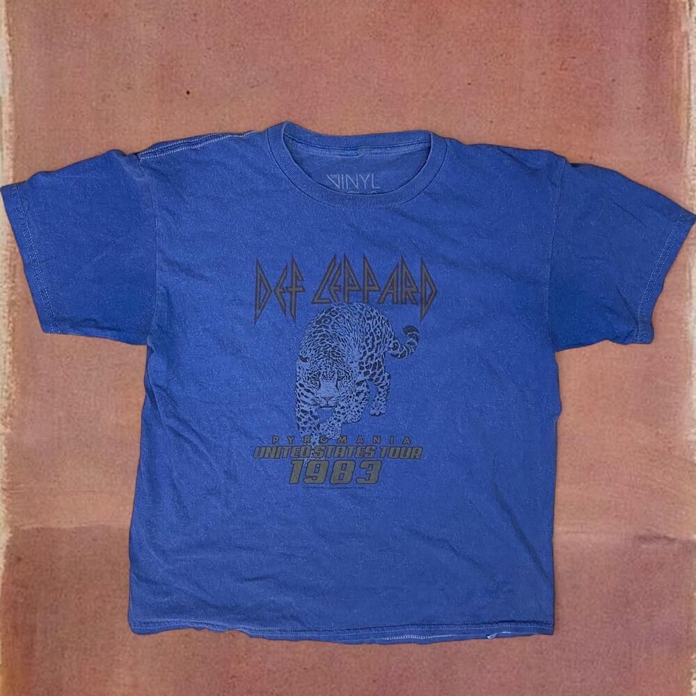 Festival Rave Def Leppard Blue Band Tee